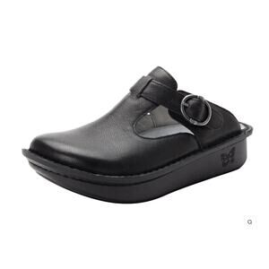 Alegria Women's Leather Comfort Slip on Belle Upgrade Clogs Workwear Black SZ 42